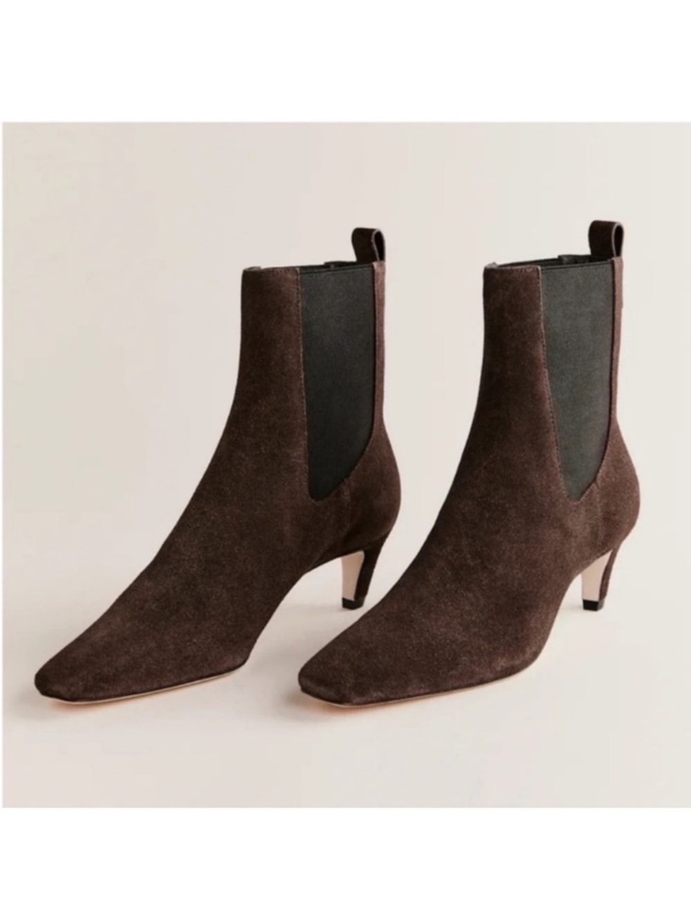 Reformation Roberta Ankle Boots Brown Suede Kitten Heel Size 9